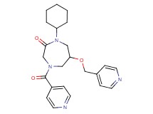 1-cyclohexyl-4-isonicotinoyl-6-(4-pyridinylmethoxy)-1,4-diazepan-2-one