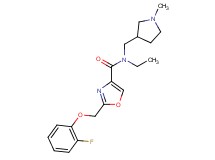 N-ethyl-2-[(2-fluorophenoxy)methyl]-N-[(1-methylpyrrolidin-3-yl)methyl]-1,3-oxazole-4-carboxamide