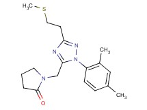 1-({1-(2,4-dimethylphenyl)-3-[2-(methylthio)ethyl]-1H-1,2,4-triazol-5-yl}methyl)pyrrolidin-2-one