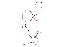 4-[3-(3,5-dimethylisoxazol-4-yl)propanoyl]-6-(pyrrolidin-1-ylmethyl)-1,4-oxazepan-6-ol
