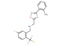 1-[5-fluoro-2-(trifluoromethyl)phenyl]-N-{[3-(2-methylphenyl)-1,2,4-oxadiazol-5-yl]methyl}methanamine