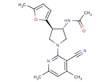N-[(3S*,4R*)-1-(3-cyano-4,6-dimethylpyridin-2-yl)-4-(5-methyl-2-furyl)pyrrolidin-3-yl]acetamide