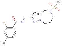 2-fluoro-4-methyl-N-{[5-(methylsulfonyl)-5,6,7,8-tetrahydro-4H-pyrazolo[1,5-a][1,4]diazepin-2-yl]methyl}benzamide
