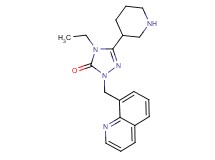 4-ethyl-5-(3-piperidinyl)-2-(8-quinolinylmethyl)-2,4-dihydro-3H-1,2,4-triazol-3-one dihydrochloride