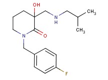 1-(4-fluorobenzyl)-3-hydroxy-3-[(isobutylamino)methyl]-2-piperidinone