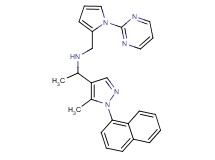 1-[5-methyl-1-(1-naphthyl)-1H-pyrazol-4-yl]-N-{[1-(2-pyrimidinyl)-1H-pyrrol-2-yl]methyl}ethanamine