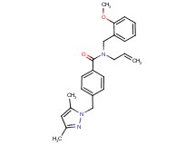N-allyl-4-[(3,5-dimethyl-1H-pyrazol-1-yl)methyl]-N-(2-methoxybenzyl)benzamide