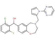 (2-chloro-6-fluorophenyl)(4-{[1-(2-pyrimidinyl)-1H-pyrrol-2-yl]methyl}-2,3,4,5-tetrahydro-1,4-benzoxazepin-7-yl)methanol