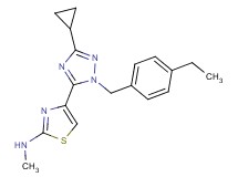 4-[3-cyclopropyl-1-(4-ethylbenzyl)-1H-1,2,4-triazol-5-yl]-N-methyl-1,3-thiazol-2-amine