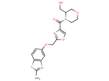 {4-[(2-{[(2-methyl-1,3-benzothiazol-5-yl)oxy]methyl}-1,3-oxazol-4-yl)carbonyl]morpholin-3-yl}methanol
