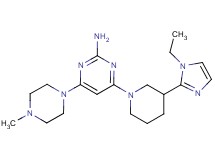 4-[3-(1-ethyl-1H-imidazol-2-yl)-1-piperidinyl]-6-(4-methyl-1-piperazinyl)-2-pyrimidinamine