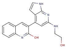 3-{6-[(2-hydroxyethyl)amino]-1H-pyrrolo[2,3-b]pyridin-4-yl}-2-quinolinol