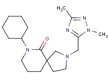 7-cyclohexyl-2-[(1,3-dimethyl-1H-1,2,4-triazol-5-yl)methyl]-2,7-diazaspiro[4.5]decan-6-one