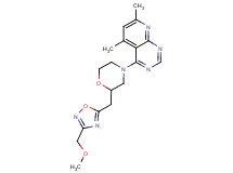 4-(2-{[3-(methoxymethyl)-1,2,4-oxadiazol-5-yl]methyl}morpholin-4-yl)-5,7-dimethylpyrido[2,3-d]pyrimidine
