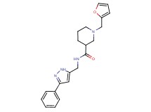 1-(2-furylmethyl)-N-[(3-phenyl-1H-pyrazol-5-yl)methyl]-3-piperidinecarboxamide