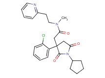 2-[3-(2-chlorophenyl)-1-cyclopentyl-2,5-dioxo-3-pyrrolidinyl]-N-methyl-N-[2-(2-pyridinyl)ethyl]acetamide