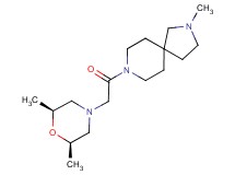 8-{[(2R*,6S*)-2,6-dimethylmorpholin-4-yl]acetyl}-2-methyl-2,8-diazaspiro[4.5]decane
