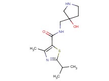 N-[(3-hydroxy-3-pyrrolidinyl)methyl]-2-isopropyl-4-methyl-1,3-thiazole-5-carboxamide