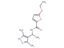 N-[1-(3,5-dimethyl-1H-pyrazol-4-yl)ethyl]-5-ethoxy-2-furamide trifluoroacetate