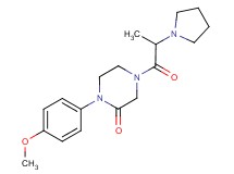 1-(4-methoxyphenyl)-4-[2-(1-pyrrolidinyl)propanoyl]-2-piperazinone
