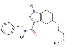 N-benzyl-N,1-dimethyl-5-{[2-(methylthio)ethyl]amino}-4,5,6,7-tetrahydro-1H-indazole-3-carboxamide