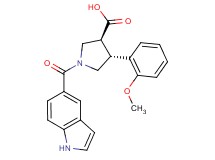 (3S*,4R*)-1-(1H-indol-5-ylcarbonyl)-4-(2-methoxyphenyl)pyrrolidine-3-carboxylic acid