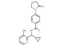 N-[cyclopropyl(3-methylpyridin-2-yl)methyl]-4-(2-oxopyrrolidin-1-yl)benzamide