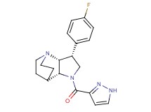 (3R*,3aR*,7aR*)-3-(4-fluorophenyl)-1-(1H-pyrazol-3-ylcarbonyl)octahydro-4,7-ethanopyrrolo[3,2-b]pyridine