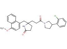 5-{3-[3-(2-chlorophenyl)-1-pyrrolidinyl]-3-oxopropyl}-5-[(4-methoxy-1-naphthyl)methyl]-2-pyrrolidinone