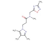 N-methyl-N-[(3-methyl-1,2,4-oxadiazol-5-yl)methyl]-3-(3,4,5-trimethyl-1H-pyrazol-1-yl)propanamide