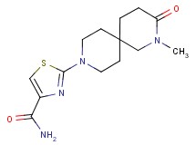 2-(2-methyl-3-oxo-2,9-diazaspiro[5.5]undec-9-yl)-1,3-thiazole-4-carboxamide
