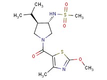 N-{(3S*,4R*)-4-isopropyl-1-[(2-methoxy-4-methyl-1,3-thiazol-5-yl)carbonyl]-3-pyrrolidinyl}methanesulfonamide