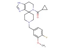 5-(cyclopropylcarbonyl)-1'-(4-fluoro-3-methoxybenzyl)-1,5,6,7-tetrahydrospiro[imidazo[4,5-c]pyridine-4,4'-piperidine]