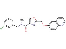 N-(3-chlorobenzyl)-N-methyl-2-[(6-quinolinyloxy)methyl]-1,3-oxazole-4-carboxamide