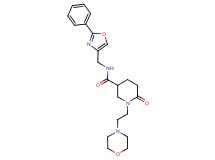 1-[2-(4-morpholinyl)ethyl]-6-oxo-N-[(2-phenyl-1,3-oxazol-4-yl)methyl]-3-piperidinecarboxamide