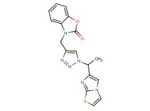 3-{[1-(1-imidazo[2,1-b][1,3]thiazol-6-ylethyl)-1H-1,2,3-triazol-4-yl]methyl}-1,3-benzoxazol-2(3H)-one