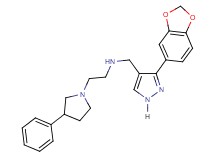 N-{[3-(1,3-benzodioxol-5-yl)-1H-pyrazol-4-yl]methyl}-2-(3-phenyl-1-pyrrolidinyl)ethanamine