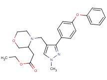ethyl (4-{[1-methyl-3-(4-phenoxyphenyl)-1H-pyrazol-4-yl]methyl}-3-morpholinyl)acetate