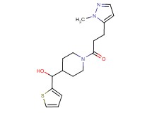 {1-[3-(1-methyl-1H-pyrazol-5-yl)propanoyl]piperidin-4-yl}(2-thienyl)methanol