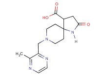 8-[(3-methyl-2-pyrazinyl)methyl]-2-oxo-1,8-diazaspiro[4.5]decane-4-carboxylic acid
