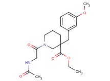 ethyl 1-(N-acetylglycyl)-3-(3-methoxybenzyl)-3-piperidinecarboxylate