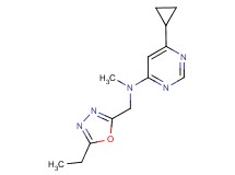 6-cyclopropyl-N-[(5-ethyl-1,3,4-oxadiazol-2-yl)methyl]-N-methylpyrimidin-4-amine