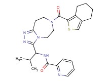 N-{2-methyl-1-[7-(4,5,6,7-tetrahydro-2-benzothien-1-ylcarbonyl)-6,7,8,9-tetrahydro-5H-[1,2,4]triazolo[4,3-d][1,4]diazepin-3-yl]propyl}-2-pyridinecarboxamide