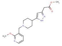 methyl (5-{1-[(2-methoxypyridin-3-yl)methyl]piperidin-4-yl}-1H-pyrazol-3-yl)acetate