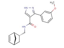N-[(1R*,2R*,4R*)-bicyclo[2.2.1]hept-5-en-2-ylmethyl]-3-(3-methoxyphenyl)-1H-pyrazole-4-carboxamide