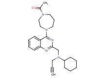 N-{[4-(4-acetyl-1,4-diazepan-1-yl)-2-quinazolinyl]methyl}-N-2-propyn-1-ylcyclohexanamine