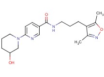 N-[3-(3,5-dimethyl-4-isoxazolyl)propyl]-6-(3-hydroxy-1-piperidinyl)nicotinamide
