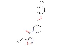 1-[(5-ethyl-1,3-oxazol-4-yl)carbonyl]-3-[(4-methylphenoxy)methyl]piperidine