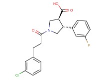 (3S*,4R*)-1-[3-(3-chlorophenyl)propanoyl]-4-(3-fluorophenyl)pyrrolidine-3-carboxylic acid