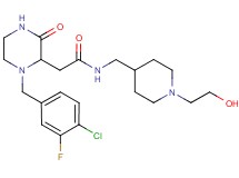 2-[1-(4-chloro-3-fluorobenzyl)-3-oxo-2-piperazinyl]-N-{[1-(2-hydroxyethyl)-4-piperidinyl]methyl}acetamide